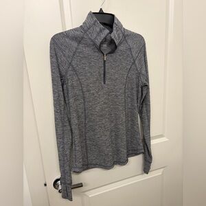 Old Navy Heather Gray Half-Zip Active Pullover